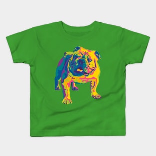 English Bulldog Pop Art Kids T-Shirt